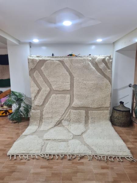 White Nafis Marokkaans handgemaakt tapijt